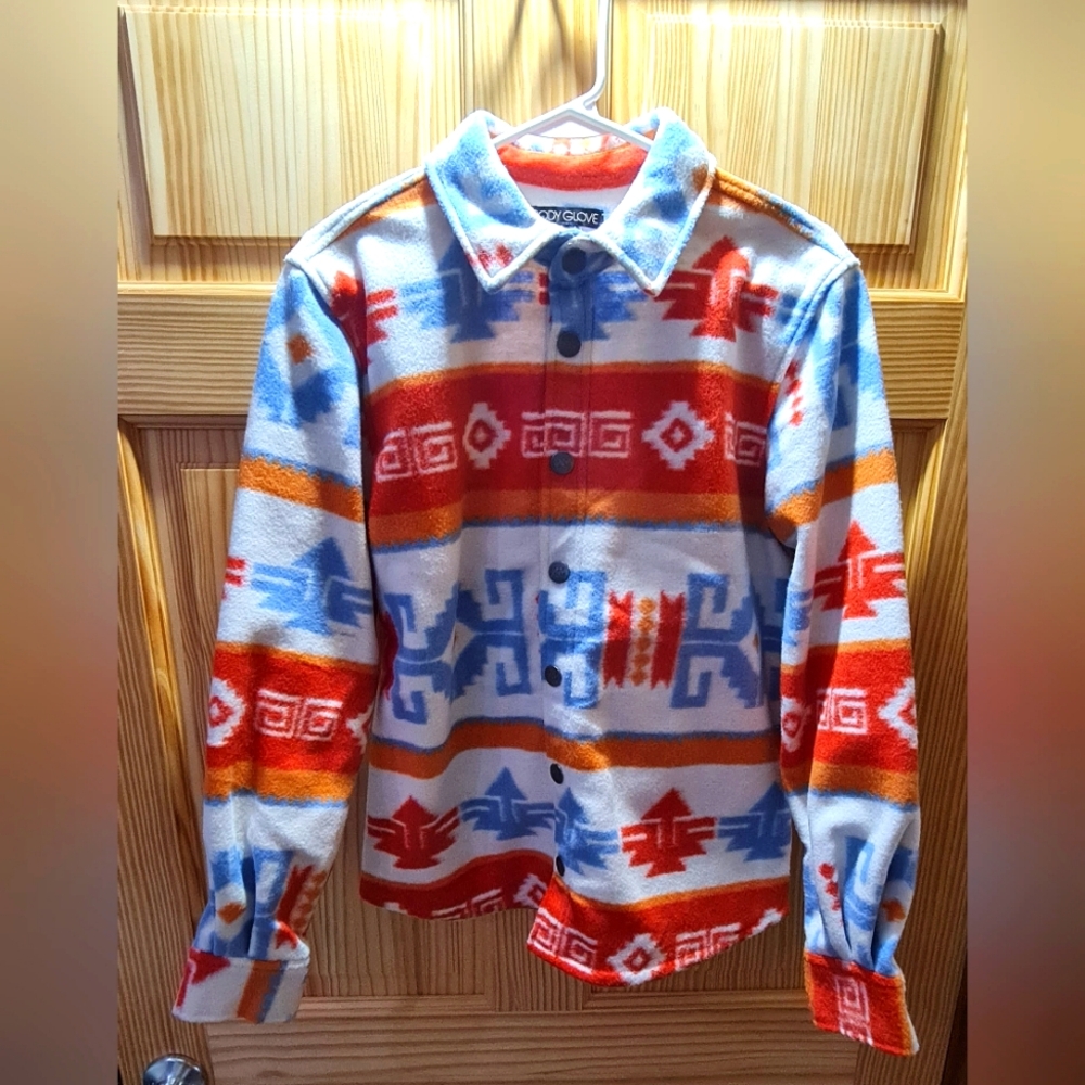 Body Gove Colorful Patterned Button-Up Shirt
